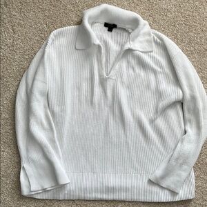 Women’s collared cotton J Crew sweater. Bell sleeves.